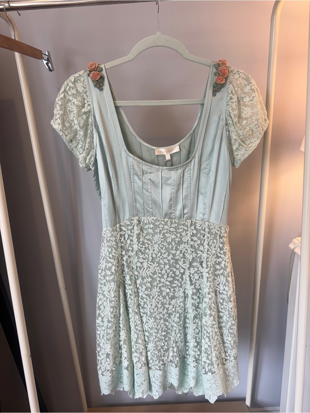 LoveShackFancy Florent Dress Enchanted Leaves NWT Size 2 - Picture 2 of 4